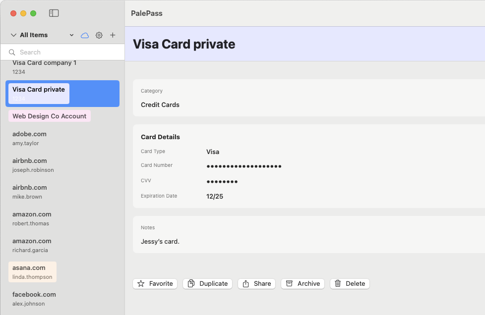 PalePass App Screenshot